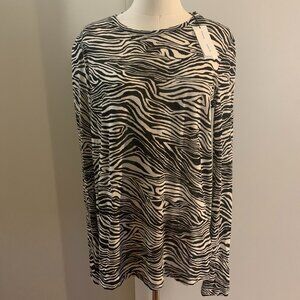 Proenza Schouler Zebra Print Shirt NWT Sz L